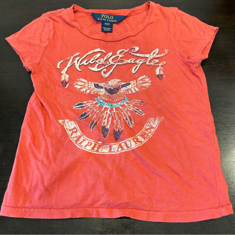 Polo Ralph Lauren Wild Eagle Tee Shirt Orange